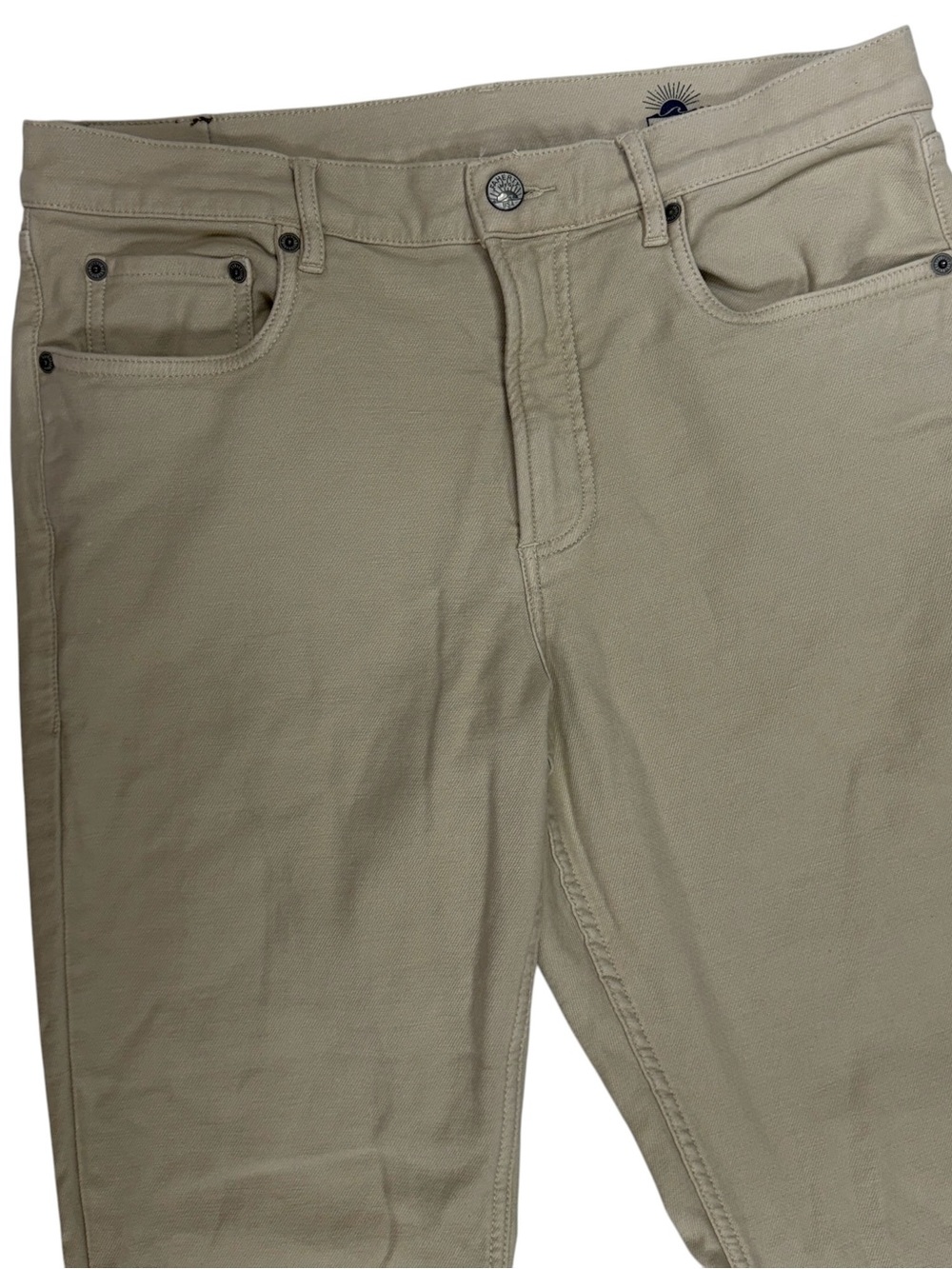 Faherty Pants Mens 32x30 Beige Stretch Terry 5 Pocket Slim Straight Casual Chino
